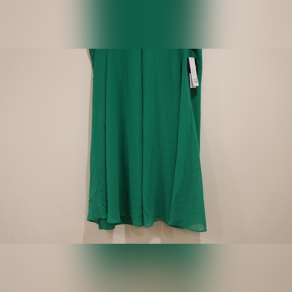 Signature by Robbie Bee Womens V-Neck Neck Tie Box Pleat Shift Dress BHFO 3063 - Picture 4 of 12